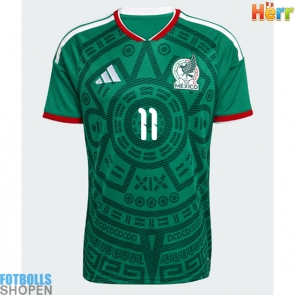 Billiga Mexiko Santiago Gimenez #11 Hemmatröja VM 2026 Kortärmad